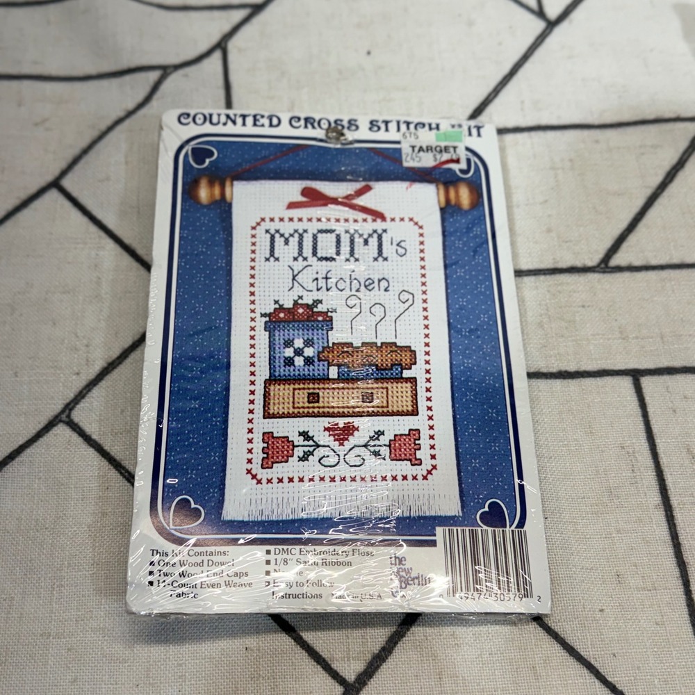The New Berlin Co Cross Stitch Kit OS Multicolor Moms Kitchen Vintage DIY